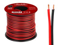 Przewód głośnikowy 2x0,22mm czarno-czerwony 25m