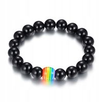 OPASKA TĘCZOWA TĘCZA LGBT BRANSOLETKA PL48 UNISEX