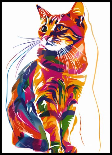 Plakat 50x70cm Nasycony Kot na Arena.pl