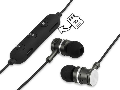 Słuchawki Bluetooth 5.0 microSD czarne na Arena.pl