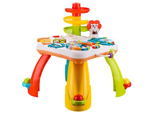 DLA NAJMŁODSZYCH STOLIK Z ZJEŻDŻALNIĄ  GRZECHOTKĄ I MELODIĄ na Arena.pl