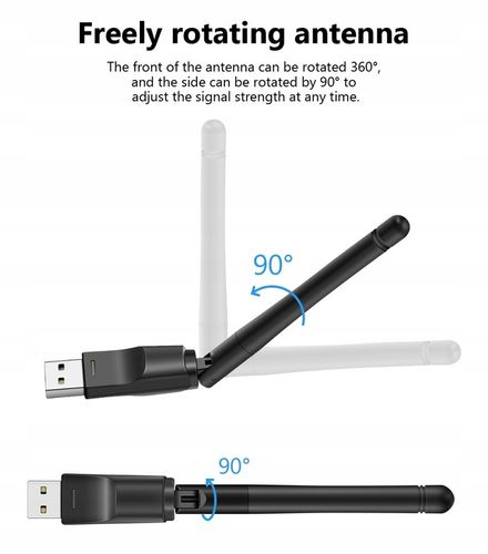 ANTENA ADAPTER WiFi USB DO DEKODERA TUNERA LTC ITP ZGEMMA MT7601 na Arena.pl
