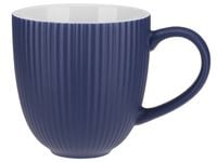 Kubek porcelanowy RAVI GAIA 360 ml granatowy matowy ryflowany