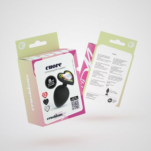 crushious cuore regular anal plug with 4 interchangeable jewels na Arena.pl