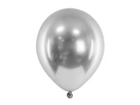 Balony glossy srebrne, 46 cm 5 szt.