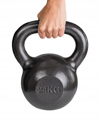 KETTLEBELL ODWAŻNIK DO ĆWICZEŃ KETTLE HANTLA HANTEL ŻELIWNY FITNESS 24KG na Arena.pl