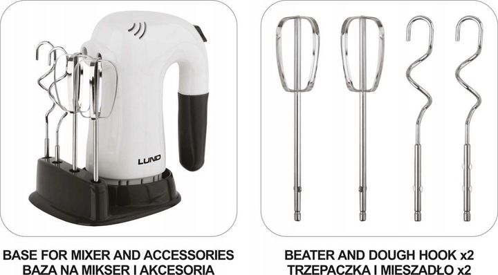 LUND 67780 MIKSER RĘCZNY 150-200W Z PODSTAWKĄ zdjęcie 8