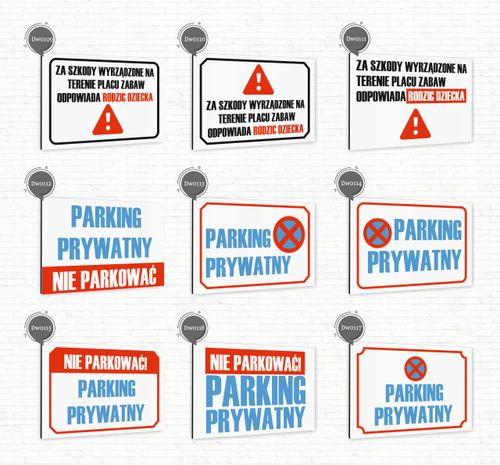 Tabliczka znak informacyjny 40x30 Biała WSTĘP WZBRONIONY Dibond NADRUK UV na Arena.pl