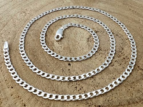 SREBRNY MĘSKI ŁAŃCUSZEK PANCERKA 035/55cm SREBRO 925 pełne DIAMENTOWANE na Arena.pl