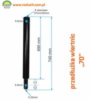 PRZEDŁUŻKA WIERTŁA WIERTNICY KASEI MASTERCUT 70CM FI20