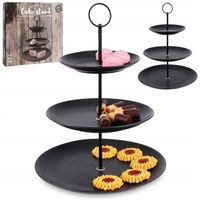 Patera 3-PIĘTROWA poziomowa taca na ciasto ciastka owoce przekąski desery