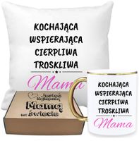 ZESTAW PREZENTOWY PODUSZKA I PIĘKNY KUBEK DLA MAMY DZIEŃ MATKI URODZINY