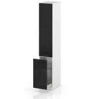 Słupek Kuchenny Stojący 30cm Szafka Cargo S30 Spremium Czarny Połysk