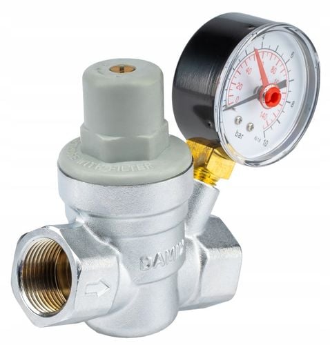 REDUKTOR CIŚNIENIA WODY Z MANOMETREM 3/4'' DN20 REGULATOR 1,5-6,5 BAR na Arena.pl