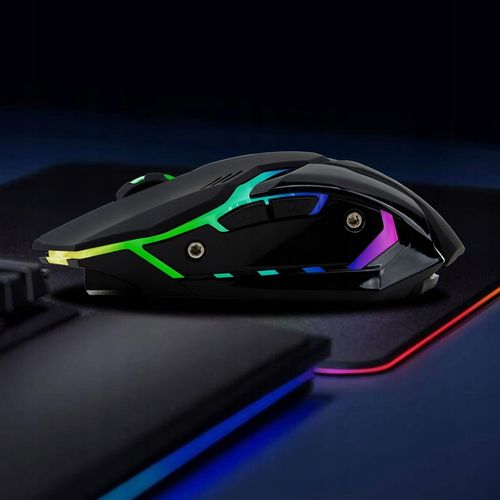 Myszka Bezprzewodowa Gamingowa do Laptopa Komputera RGB Mysz 2.4GHz 3200dpi na Arena.pl