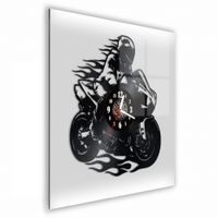 Zegar Ścienny z płyty winylowej na lustrze MOTORYZACJA 35 wzorów 30x30 cm
