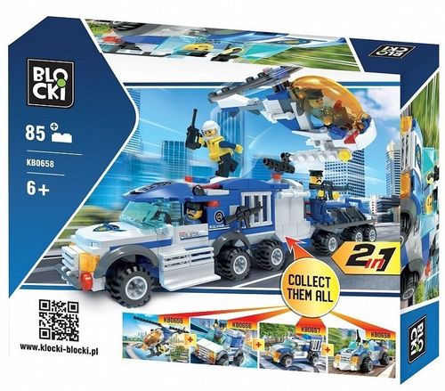 Klocki MYPOLICE 85 elemnetów 2w1 na Arena.pl
