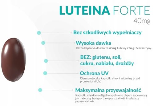 LUTEINA FORTE MAX 40mg NATURALNA + Zeaxantyna 60k WISH wsparcie OCZY WZROK na Arena.pl