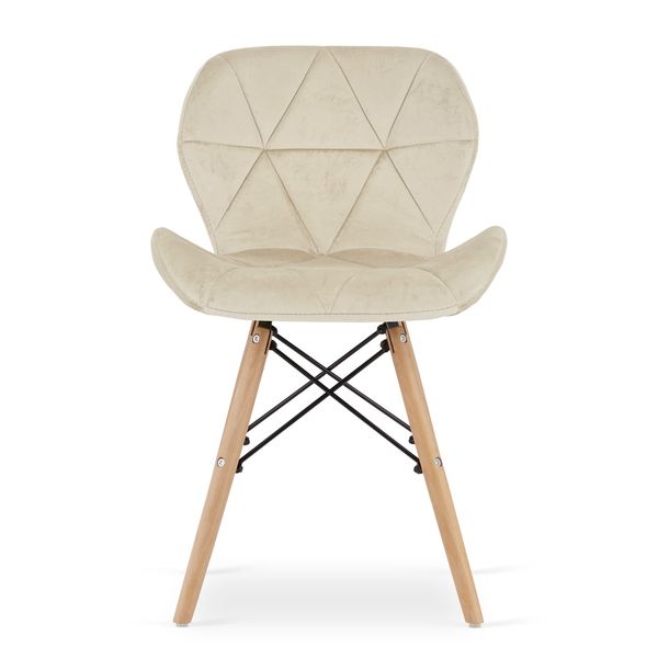Krzesło LAGO Aksamit - beż x 2 zdjęcie 3