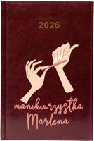 Kalendarz A5 2026 tygodniowy KSIĄŻKOWY PREZENT DLA STYLISTKI PAZNOKCI IMIĘ