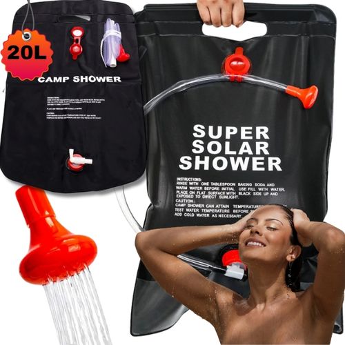 PRYSZNIC SOLARNY 20L KEMPINGOWY TURYSTYCZNY POLOWY BIWAKOWY NAGRZEWA WODĘ na Arena.pl
