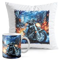 ZESTAW KUBEK + PODUSZKA DRUK - MOTOR MOTOCYKL