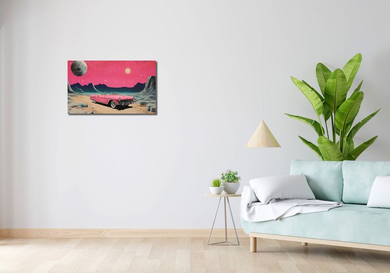 Obraz 70x40cm Kabriolet W Kosmosie zdjęcie 2