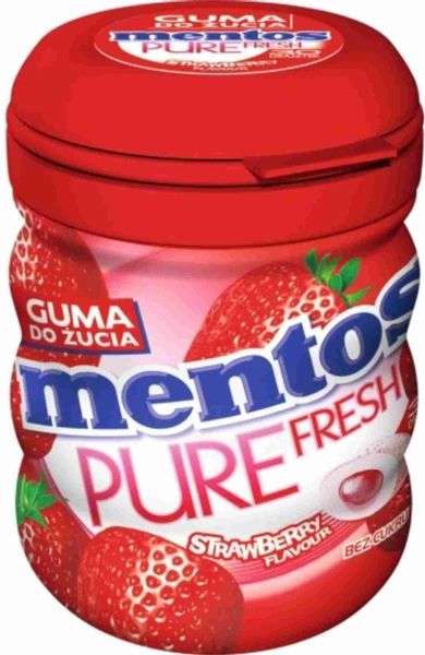 MENTOS Guma Pure Fresh Strawberry 60g zdjęcie 1