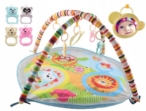 Mata Edukacyjna Miękka Interaktywna Grzechotki Lusterko na Arena.pl