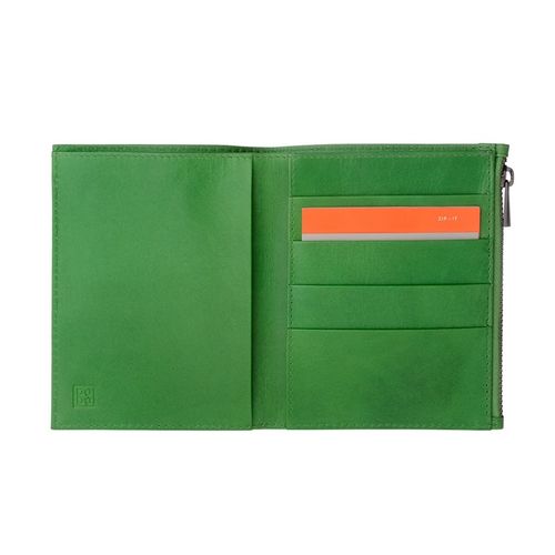 SUPER cienki skórzany portfel męski DuDu® Zip-It, 597-665 zielony na Arena.pl
