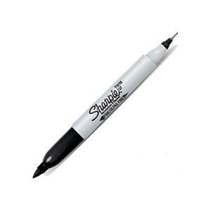 MARKER TWIN TIP CZARNY SHARPIE - I-S0811100 zdjęcie 1