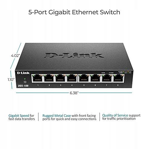 SWITCH DGS-108/E 8-PORTOWY D-Link zdjęcie 8