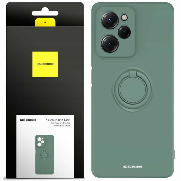 Spacecase Silicone Ring Poco X5 Pro 5G Dark Green zdjęcie 1