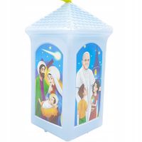 LAMPION NA RORATY ADWENTOWY PLASTIKOWY NIEBIESKI - dla chłopca na roraty