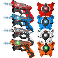 PISTOLET LASEROWY KARABIN LASER TAG PAINTBALL 4 MODE + 4× KAMIZELKI PREZENT