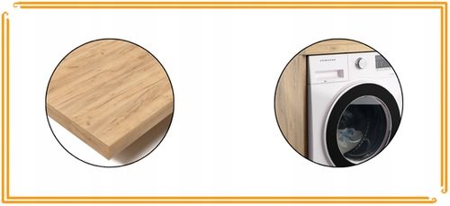 Szafka Łazienkowa Nad Pralkę Suszarkę Słupek Regał Zabudowa AGD Dąb na Arena.pl