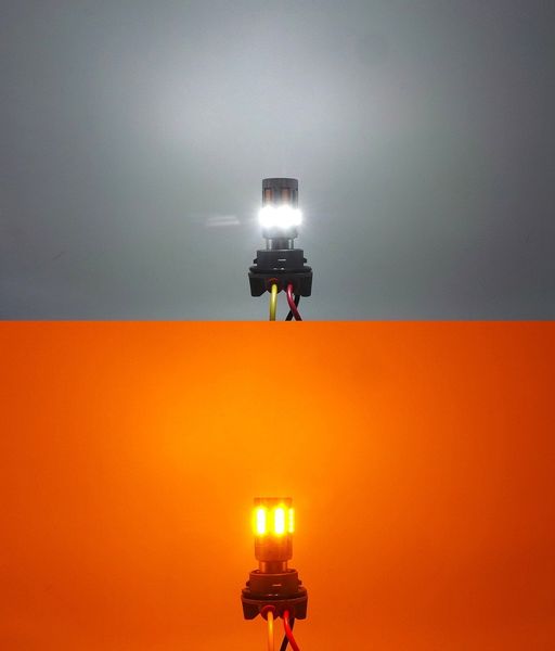 żarówka P21/5W LED BAY15D 12-24V 21/5W biało-pomarańczowa bez błędu 100% CANBUS zdjęcie 4