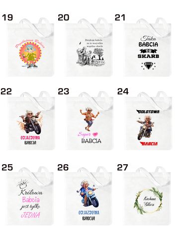 Torba z nadrukiem prezent Dzień Babci różne wzory Babcia na Arena.pl