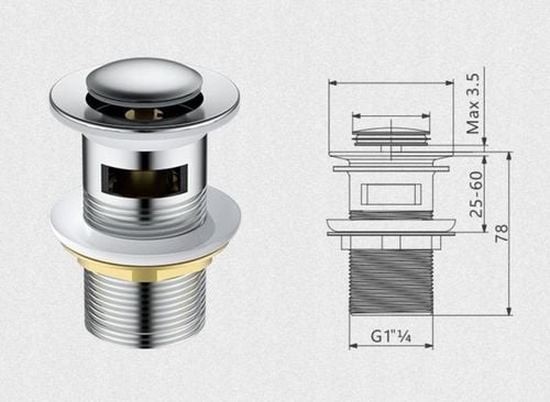 ZESTAW: SYFON UMYWALKOWY DO UMYWALKI + KOREK KLIK-KLAK Z PRZELEWEM na Arena.pl