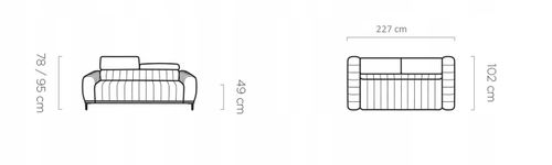 Nowoczesna Kanapa GANDI 160 Funkcjonalna Sofa System Rozkładania Szara na Arena.pl