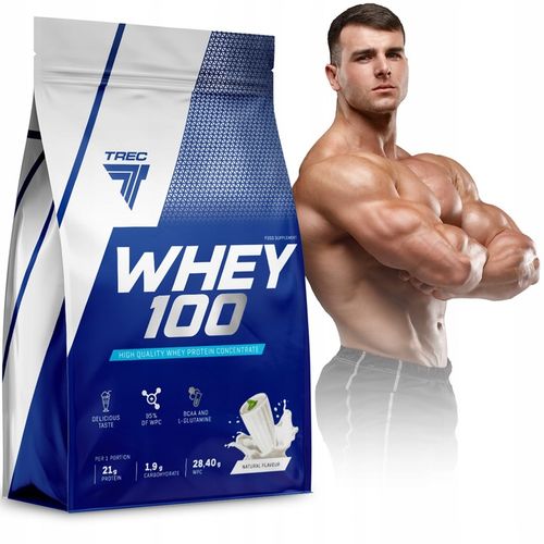 PYSZNE BIAŁKO WPC Trec Whey 100 700g PROTEINY NA MASĘ MIĘŚNIE DO TRENINGU na Arena.pl