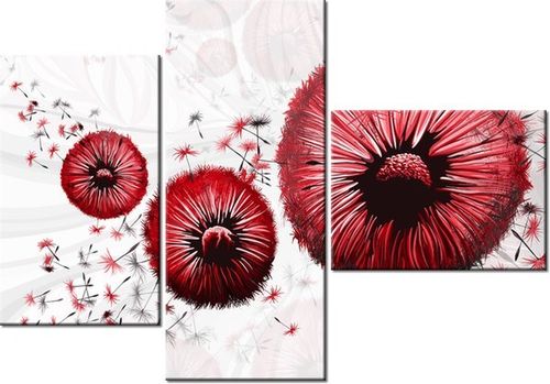 100CM 80 OBRAZ 3 ELEM CZERWONE DMUCHAWCE ŚCIENNY na Arena.pl