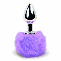 feelztoys bunny tails purple - metalowy korek z ozdobnym futerkiem