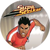 Opłatek na tort Urodziny Supa Strikas Piłka Nożna Bramka Gol