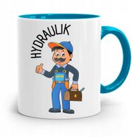 Kubek Błękitny Prezent Dla Hydraulika Najlepszy Z Nadrukiem Ze Zdjęciem