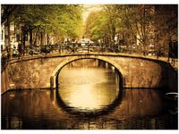 50X70CM MOST AMSTERDAMIE OBRAZ POKOJU DREWNINE