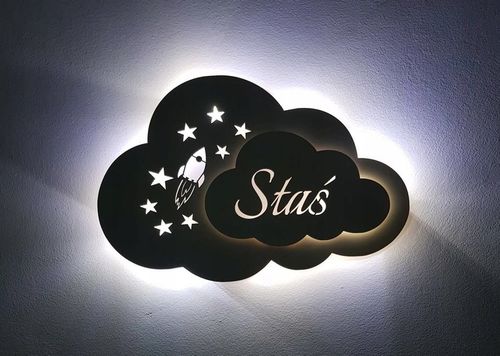 Lampka nocna LED CHMURKA -Gwiazdki z imieniem na Arena.pl