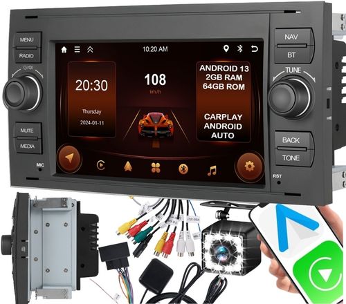 RADIO SAMOCHODOWE ANDROID FORD KUGA S-MAX C-MAX CARPLAY USB RDS GPS WIFI BT na Arena.pl