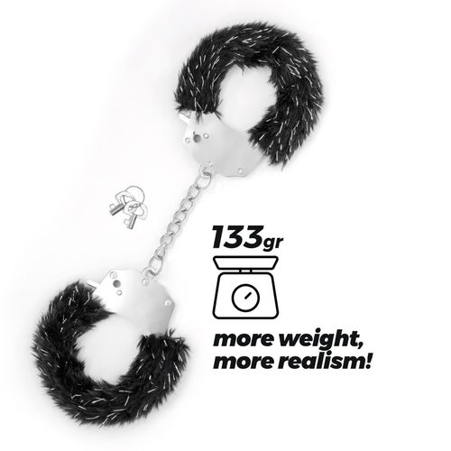 crushious spangle metal cuffs with plush black na Arena.pl