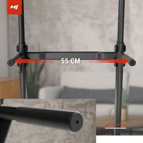 Stabilny drążek stacjonarny regulowany poręcz uchwyty do dipów do treningów na Arena.pl